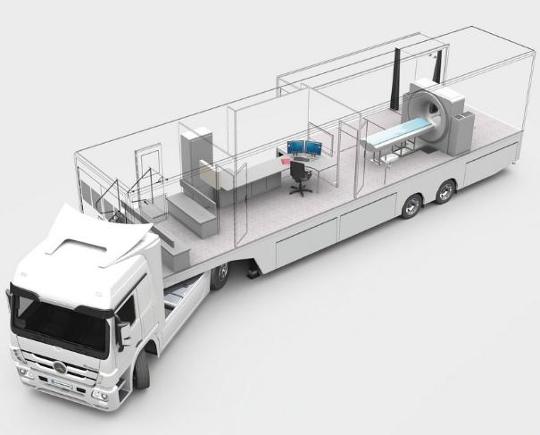 Mobile MRI trailer service and rental support